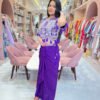 Dhoti Skirt with Plates and Embroiderd Crop Top with Shrug