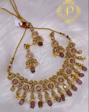 Blush Royal Kundan Necklace Set