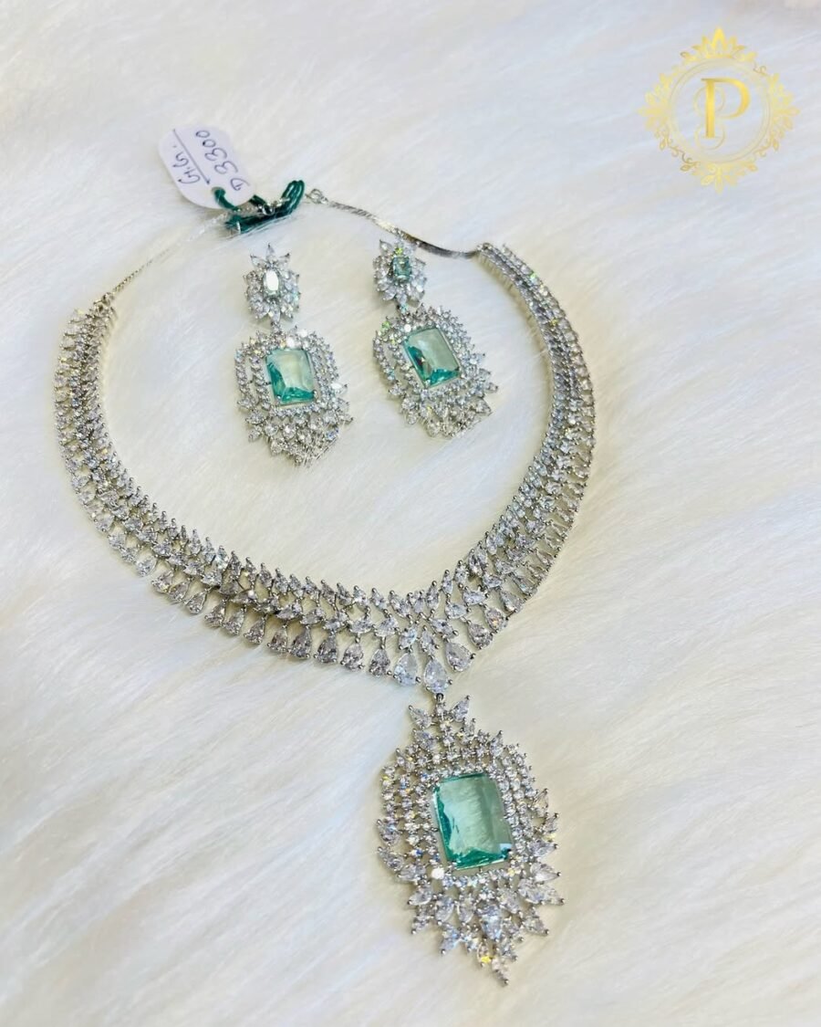 Emerald Radiance Diamond Necklace Set