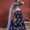 Unstitched blouse and lehenga with zari and sequence hand work
