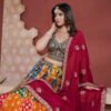 Unstitched blouse and lehenga with zari and sequence hand work (Navy blue)