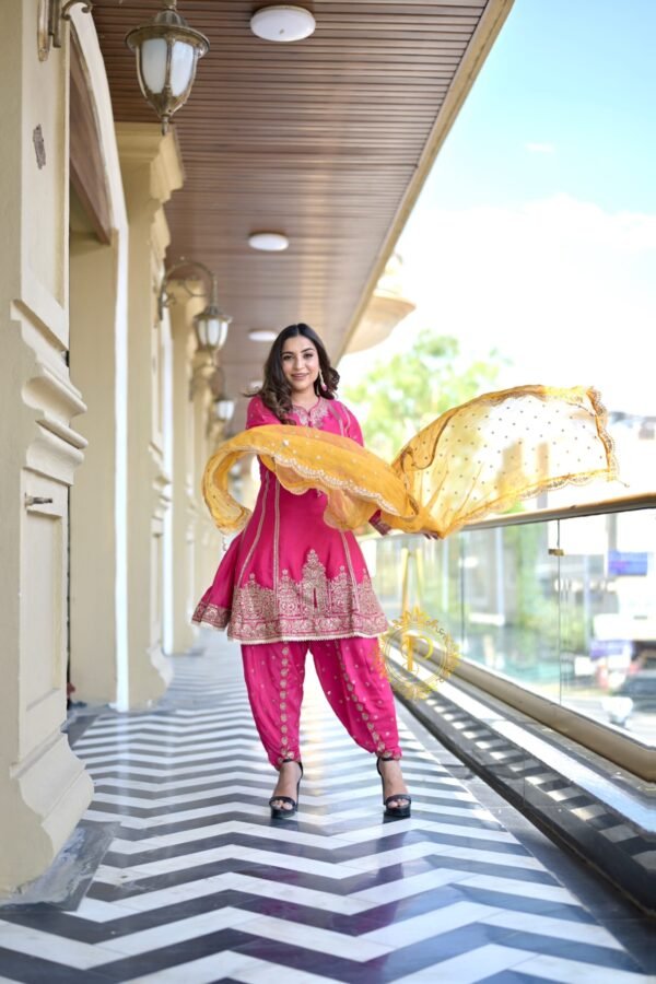 Gulroshan Pink Embroidered Salwar Suit Set