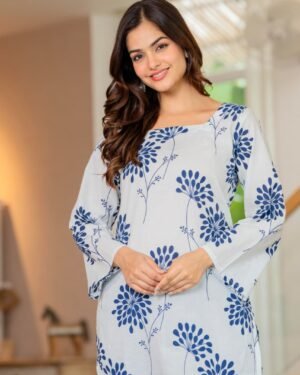 Printed Cotton Fabric Short Kurti