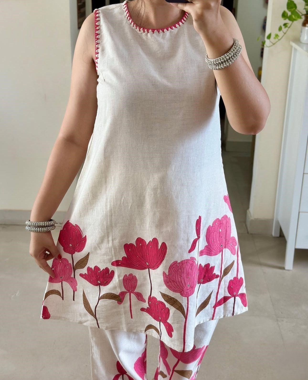 Printed Pink Co-ord Set