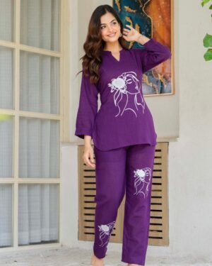 Cotton Fabric with Patch Work Co-ord set
