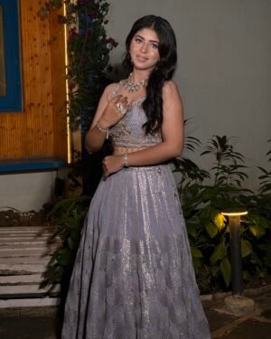 Lavender Embroidered Lehenga Set with Sleeveless Blouse