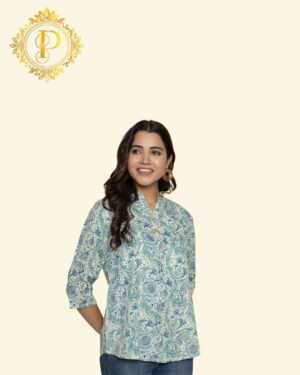Classic Ethnic Print Regular Fit Short Kurti