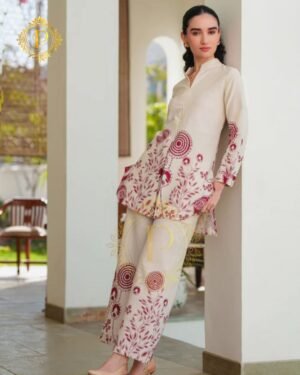 Elegant Floral Printed Ethnic Co-Ord Set for Women